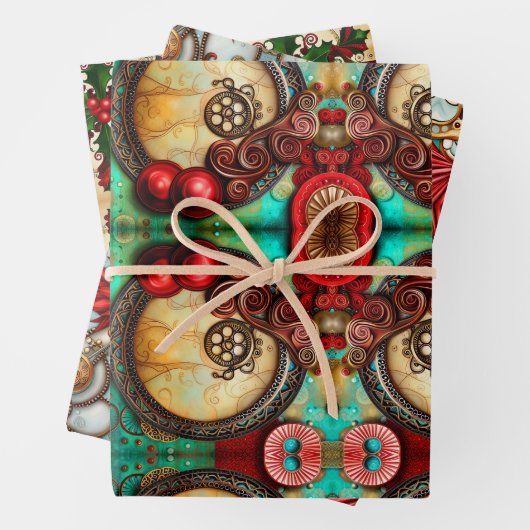 Steampunk Dreams mit Holly Geschenkpapier Set (Beispiel)