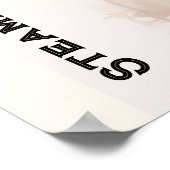 Steampunk Dreams Vintag Young Woman Poster (Ecke)