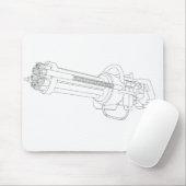 Steampunk-Drehgeschütz Mousepad (Mit Mouse)
