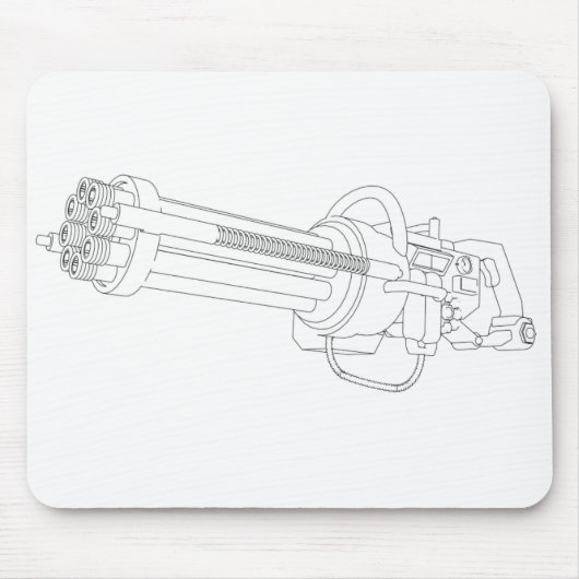 Steampunk-Drehgeschütz Mousepad (Vorne)