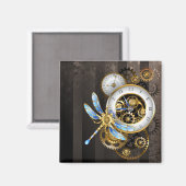 Steampunk-Drehknöpfe mit Libelle Magnet (Vorderseite/Rückseite)