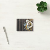 Steampunk-Drehknöpfe mit Libelle Post-it Klebezettel (Büro)