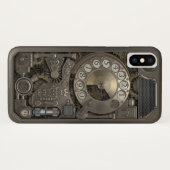 Steampunk Drehmetallskala-Telefon. Fall Case-Mate iPhone Hülle (Rückseite (Horizontal))