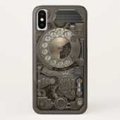 Steampunk Drehmetallskala-Telefon. Fall Case-Mate iPhone Hülle (Rückseite)