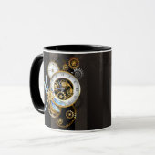 Steampunk-Drehschalter mit Libelle Tasse (Vorderseite Links)
