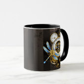 Steampunk-Drehschalter mit Libelle Tasse (VorderseiteRechts)
