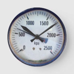 Steampunk Druckanzeiger Runde Wanduhr