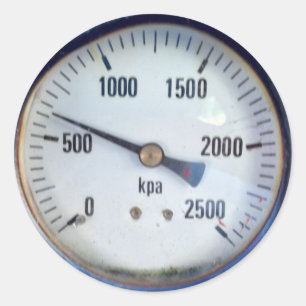 Steampunk Druckanzeiger Runder Aufkleber