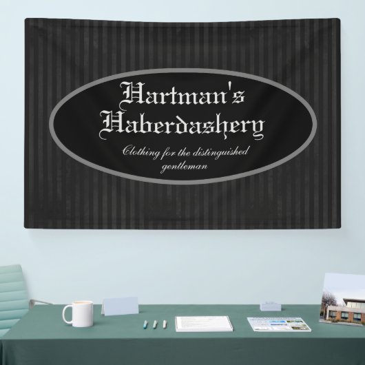 Steampunk Dunkelgrau gestreift individuell Banner (Messe)