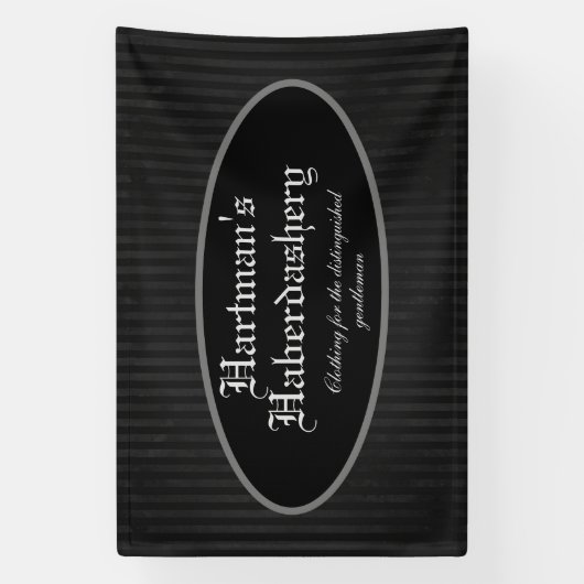 Steampunk Dunkelgrau gestreift individuell Banner (Vertikal)