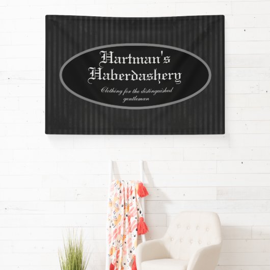 Steampunk Dunkelgrau gestreift individuell Banner (InSitu)