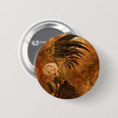 Steampunk dunkler Engels-Knopf Button (Vorne & Hinten)