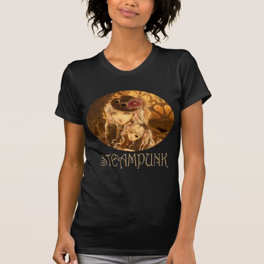 Steampunk dunkler Fantasie-T - Shirt (Vorderseite)