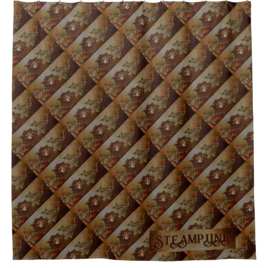 STEAMPUNK DUSCHVORHANG (Vorderseite)