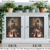 Steampunk Dystopian Fairy Woman EK5R Decoupage Seidenpapier