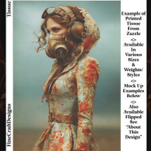 Steampunk Dystopian Frau in Maske EK4L Decoupage