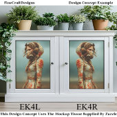 Steampunk Dystopian Frau in Maske EK4L Decoupage Seidenpapier