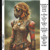 Steampunk Dystopian Woman, Armor EK3L Decoupage Seidenpapier
