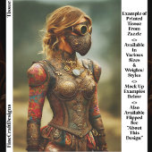 Steampunk Dystopian Woman, Armor EK3R Decoupage Seidenpapier