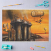 Steampunk - Dystopie - Der Außenposten Seidenpapier (Basteln)