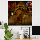 Steampunk - Dystopie - Der Vault Poster (Heimbüro)