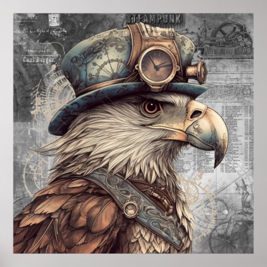Steampunk Eagle Poster (Vorne)