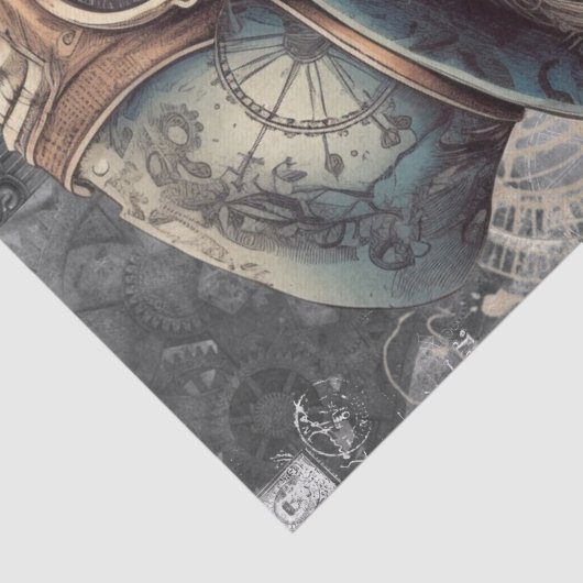 Steampunk Eagle Seidenpapier (Detail)