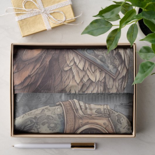 Steampunk Eagle Seidenpapier (Geschenk)