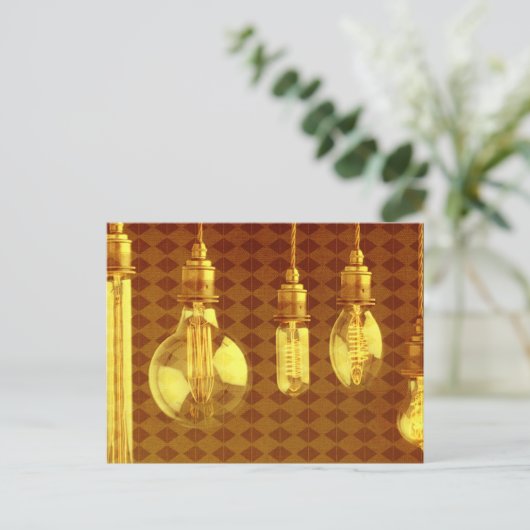 Steampunk Edison Bulbs Postkarte (Stehend Vorderseite)