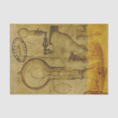 Steampunk Edison Light Bulb Patentamt Seidenpapier (Vorderseite)