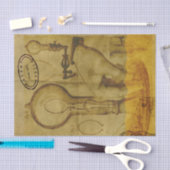 Steampunk Edison Light Bulb Patentamt Seidenpapier (Handwerk)