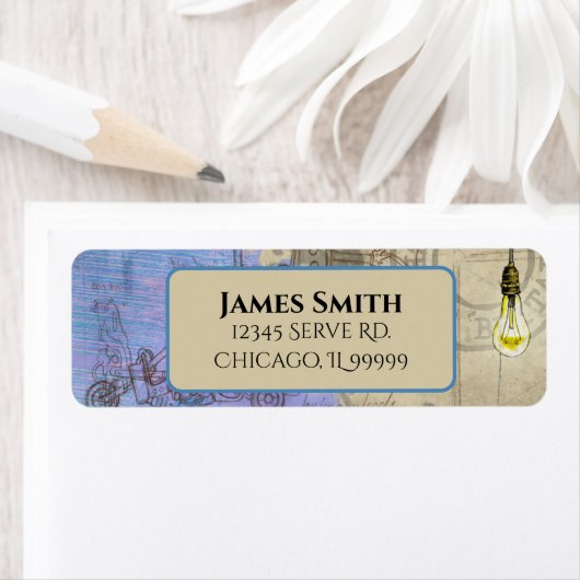 Steampunk Edison Light Bulb Rücksendeadresse (Insitu)