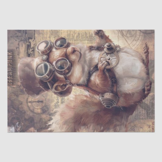 Steampunk Eichhörnchen Seidenpapier (Vorderseite)