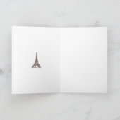 Steampunk Eiffelturm & Heißluftballon Karte (Innenseite)