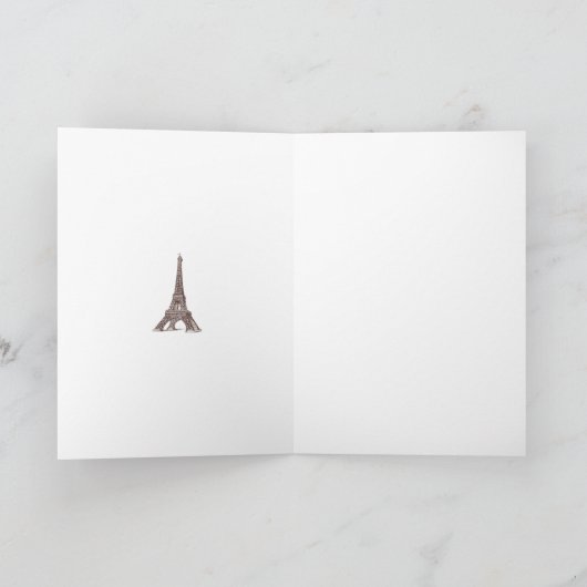 Steampunk Eiffelturm & Heißluftballon Karte (Innenseite)