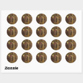 Steampunk - Ein ziemlich passendes Display 1876 Runder Aufkleber (Blatt)