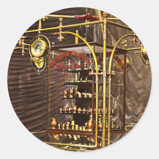 Steampunk - Ein ziemlich passendes Display 1876 Runder Aufkleber (Vorderseite)