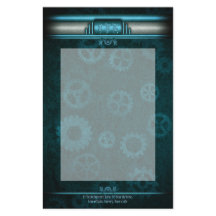 Steampunk, eisblau an aquamarinen Gängen, Monogram