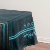 Steampunk, eisblau auf aquamarinen Zahnrädern, Mon Tischdecke (Beispiel)