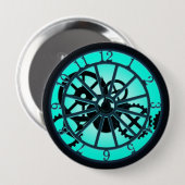 Steampunk-Eisenschloss mit sichtbaren Gängen Button (Vorne & Hinten)