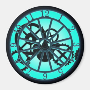 Steampunk-Eisenschloss mit sichtbaren Gängen Magnet