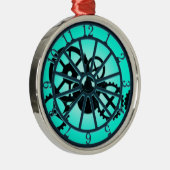 Steampunk-Eisenschloss mit sichtbaren Gängen Ornament Aus Metall (Rechts)