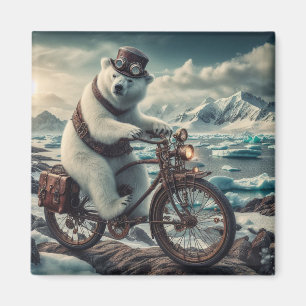 Steampunk-Eisführer fährt Fahrrad-Magnet Magnet