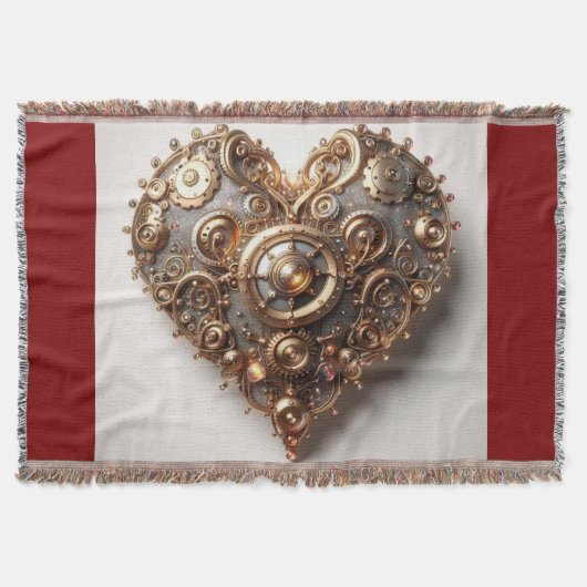 Steampunk Elegant Uhrwerk Gear Heart Decke (Vorderseite)
