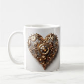 Steampunk Elegant Uhrwerk Gear Heart Kaffeetasse (Links)