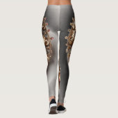 Steampunk Elegant Uhrwerk Gear Heart Leggings (Rückseite)