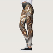 Steampunk Elegant Uhrwerk Gear Heart Leggings (Links)