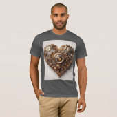Steampunk Elegant Uhrwerk Gear Heart T-Shirt (Vorne ganz)