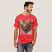 Steampunk Elegant Uhrwerk Gear Heart T-Shirt (Vorne ganz)