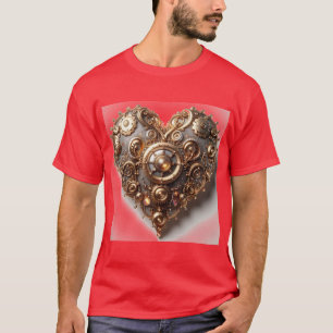 Steampunk Elegant Uhrwerk Gear Heart T-Shirt